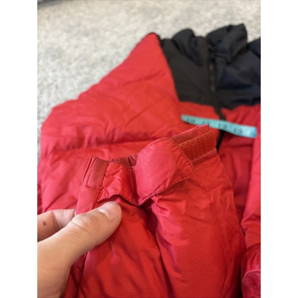Men's The North Face Red Black Puffer Jacket 700 Fill Down Nupste Coat Large L